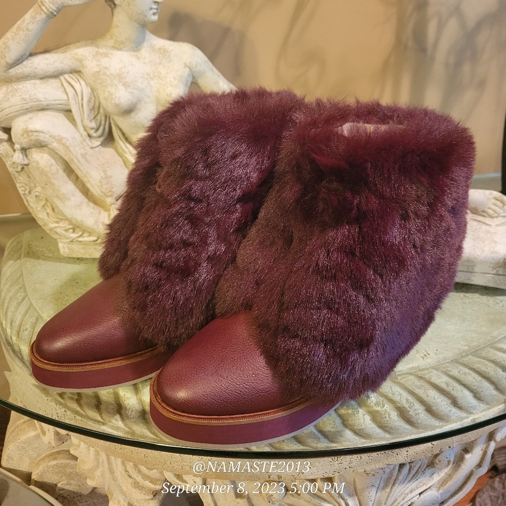 Australia Luxe Collective Bundaberg Oxblood Leather Sheepskin Shearling #503